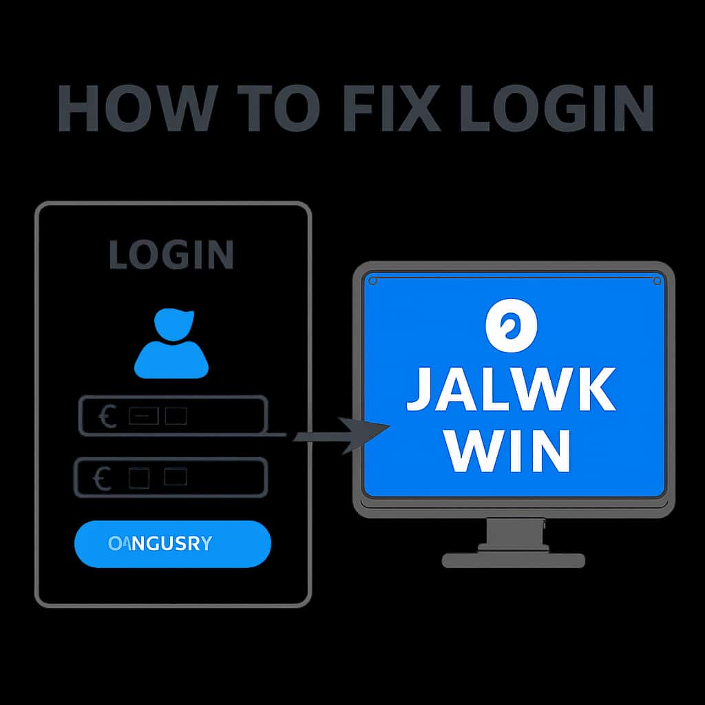 Illustration of the login process for Jalwa Win.
