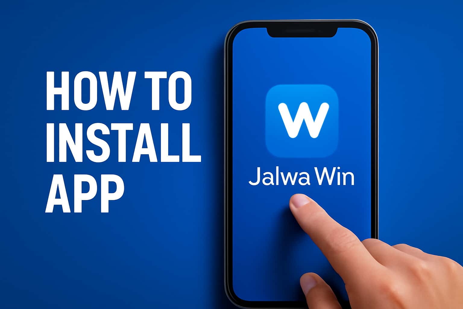 Visual guide for installing Jalwa Win App.