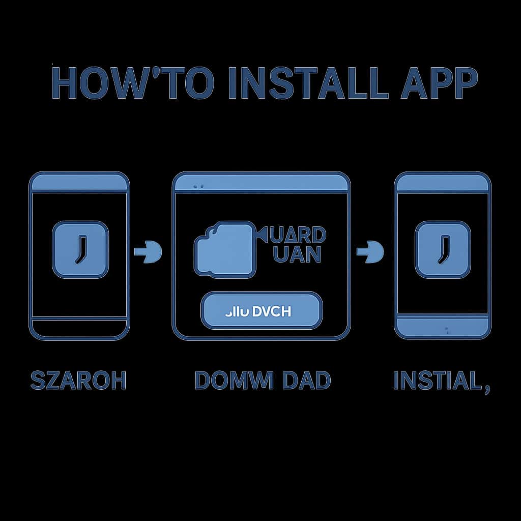 Diagram illustrating Jalwa Win App installation steps.