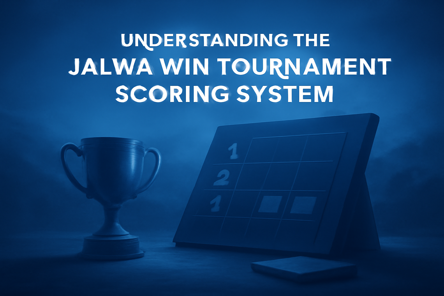 Informational scene showcasing Jalwa Win Guides with a high-tech design.