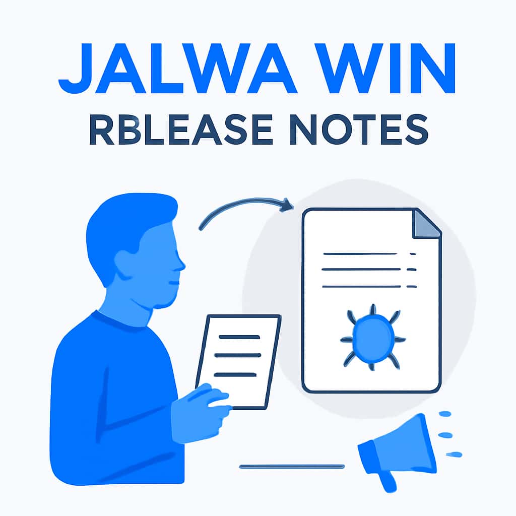 An educational diagram explaining Jalwa Win Release Notes.