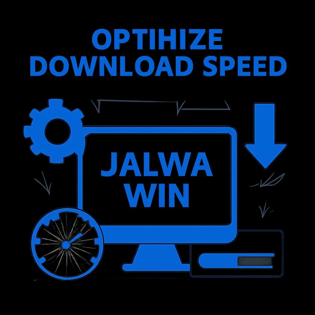 Diagram illustrating key steps for optimizing Jalwa Win download speed.