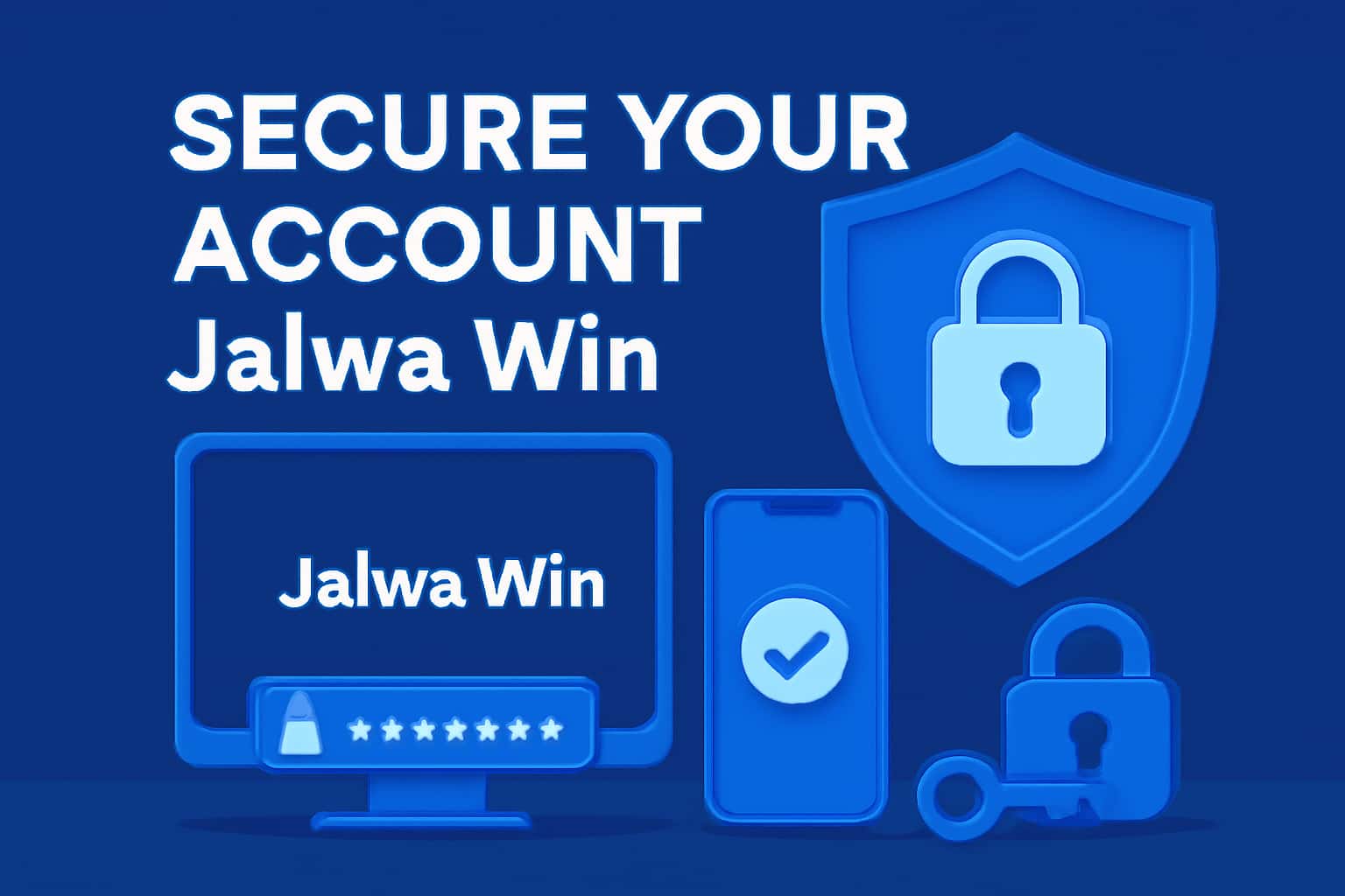 A visual guide on securing your Jalwa Win account with a focus on safety.