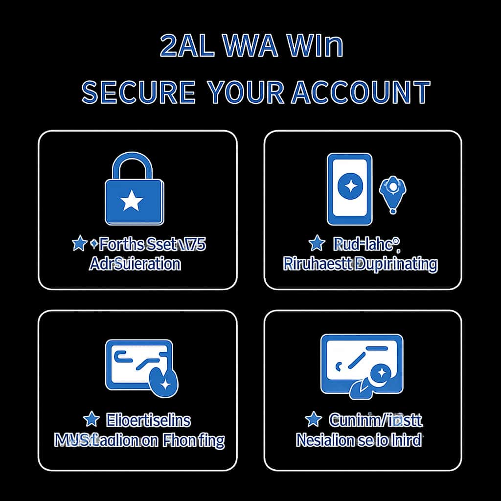 Diagram explaining how to secure your Jalwa Win account.