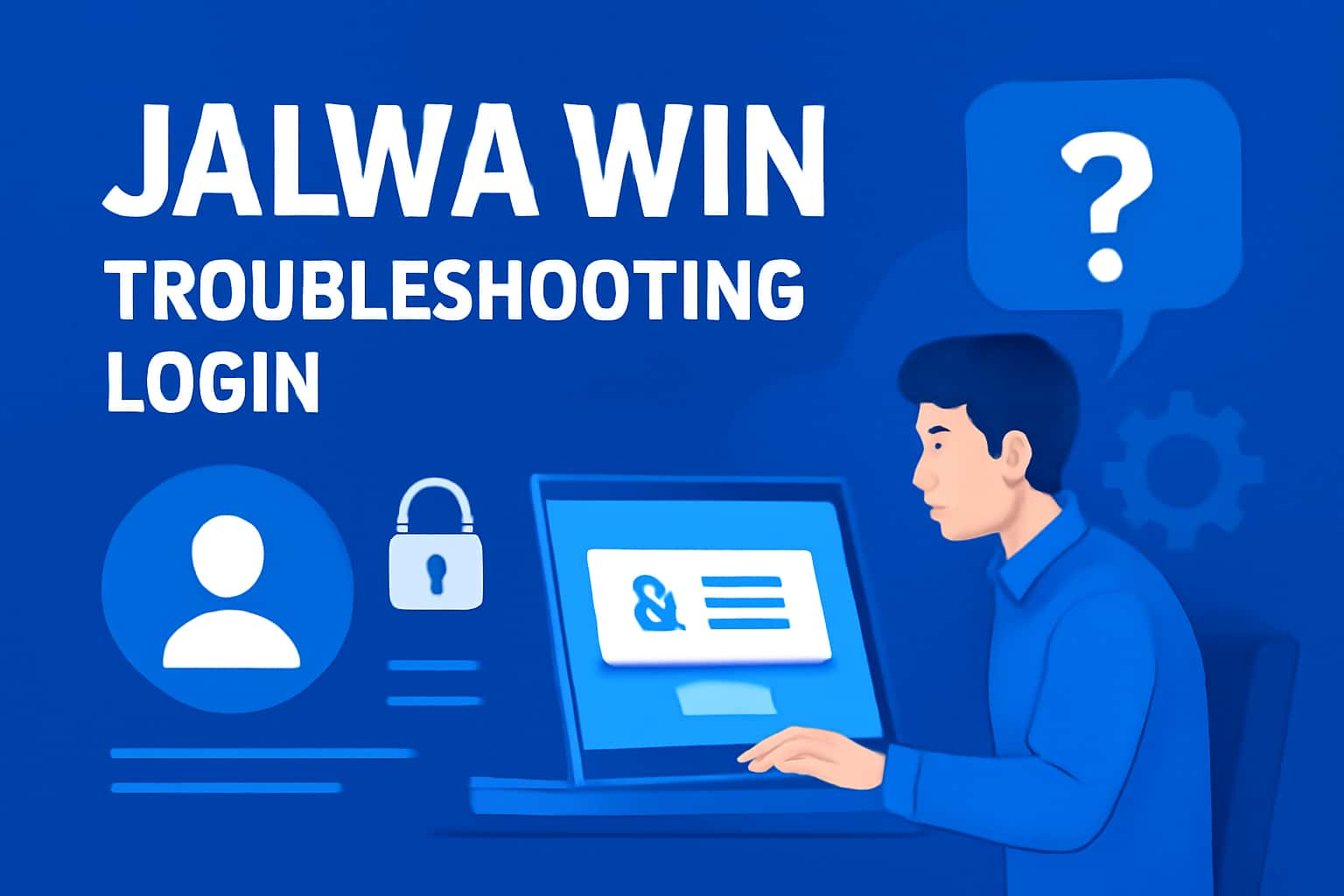Informative scene depicting troubleshooting login for Jalwa Win.