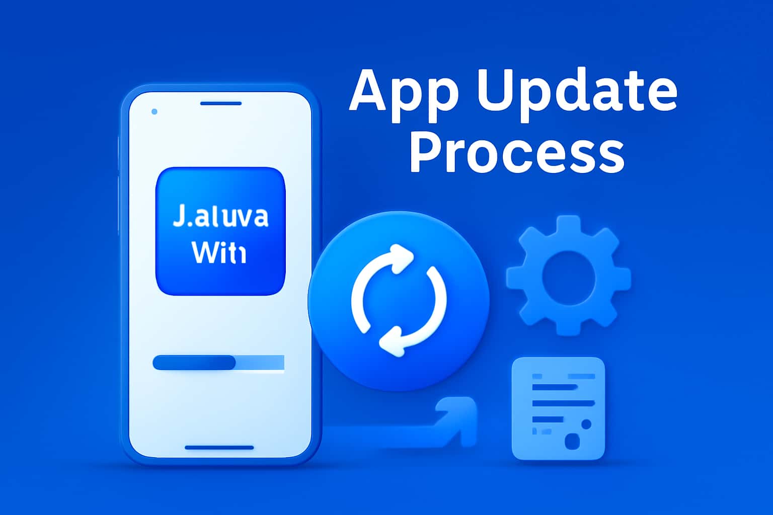 Neutral informational scene depicting the Jalwa Win App Update Process.