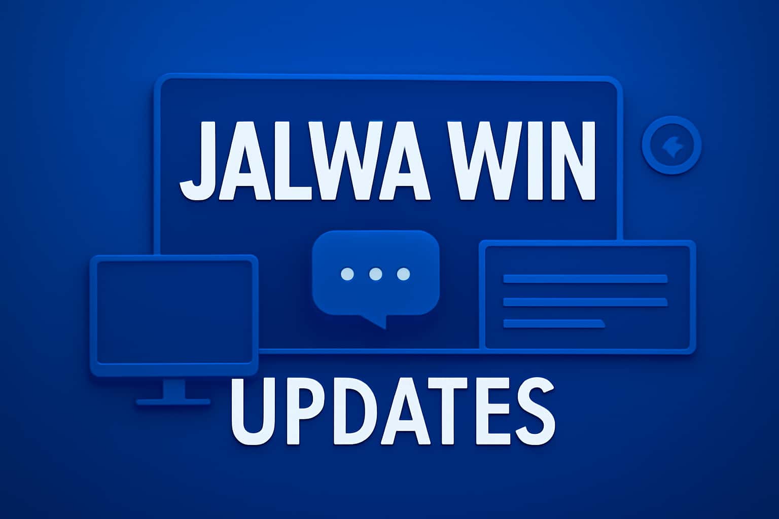 A futuristic representation of Jalwa Win Updates in a tech-inspired environment.